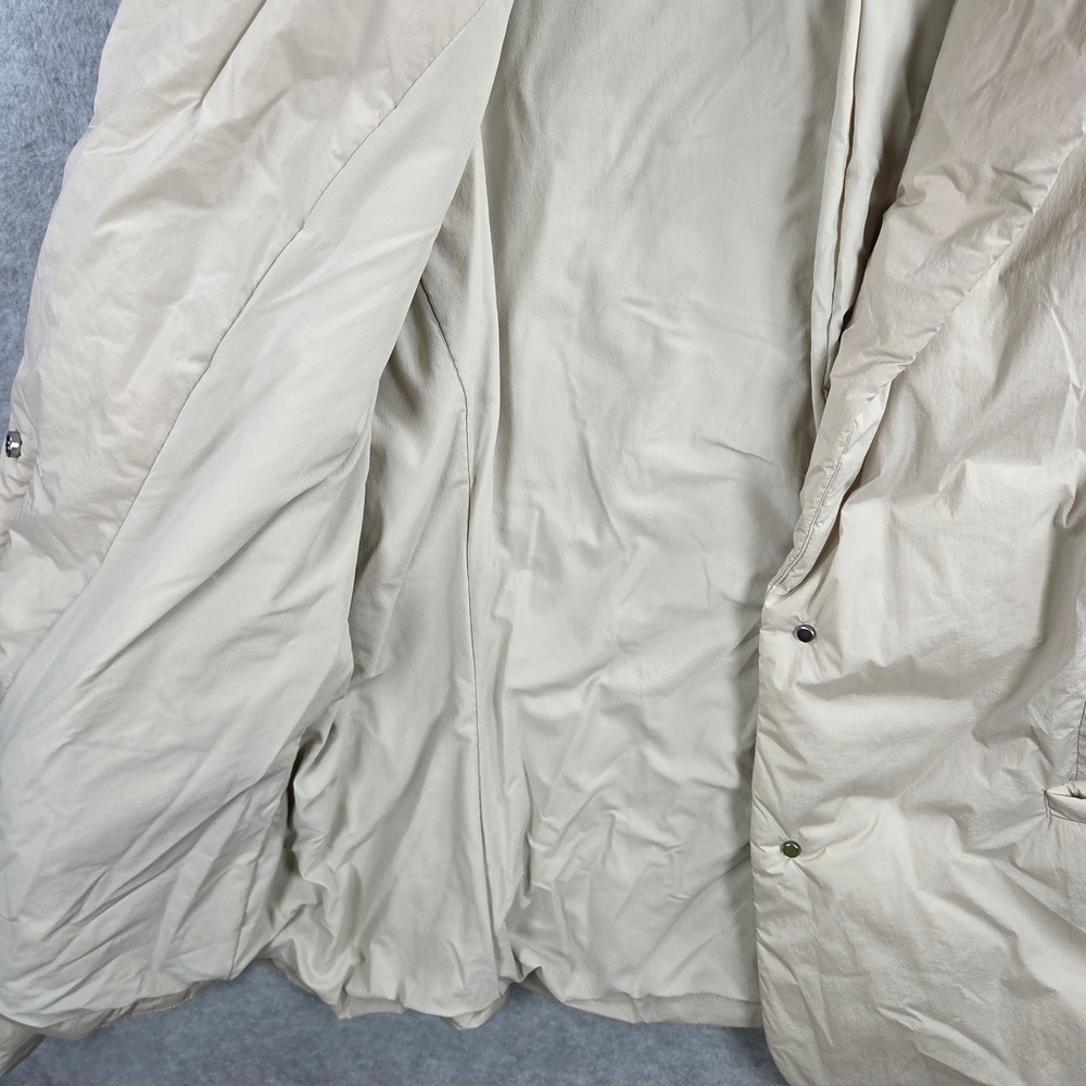 Athleta Puffer Blazer Women Large Beige Quilted Lightweight Professional Jacket - Picture 9 of 11